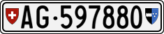 License plate of Switzerland, Cars