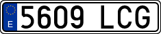 License plates of Spain, Ordinary (2000)