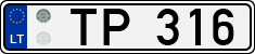 License plate of Lithuania, Trailers