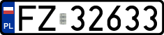 License plates of Poland, Regular car plates