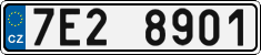 License plate of the Czech Republic, Cars (2001)