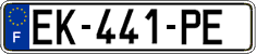 French license plate, SIV (ordinary)