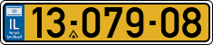 License plate of Israel, Regular plates