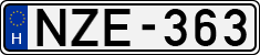 license plates of Hungary, Cars (1990)