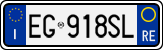 License plate of Italy, Cars (1994 year series)
