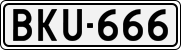 License plate of Finland, Cars