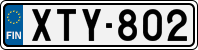License plate of Finland, Cars