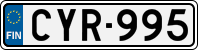 License plate of Finland, Cars