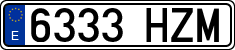 License plates of Spain, Ordinary (2000)