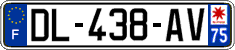 French license plate, SIV (ordinary)
