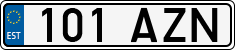 License plate of Estonia, Regular car plates