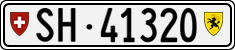 License plate of Switzerland, Cars