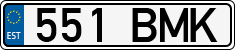 License plate of Estonia, Regular car plates