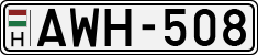license plates of Hungary, Cars (1990)