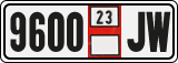 License plate of Georgia, Export transit plates