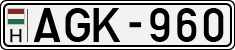 license plates of Hungary, Cars (1990)