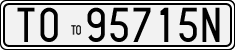License plate of Italy, Cars (1927 year series)