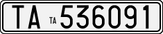 License plate of Italy, Cars (1927 year series)