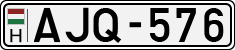 license plates of Hungary, Cars (1990)