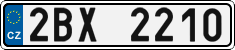 License plate of the Czech Republic, Cars (2001)