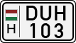 license plates of Hungary, Cars (1990)