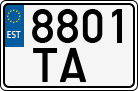 License plate of Estonia, Special vehicles