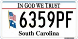 South Carolina, In God We Trust (1234AB/123 4AB)