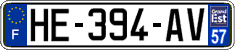 French license plate, SIV (ordinary)