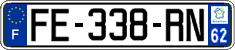 French license plate, SIV (ordinary)