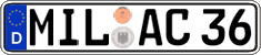German license plate, Regular plates
