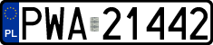 License plates of Poland, Regular car plates