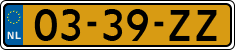 License plate of the Netherlands, Except vehicles / Oldtimers