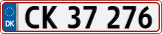 License plate of Denmark, Regular plates