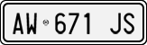 License plate of Italy, Cars (1994 year series)