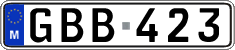 License plate of Malta, Regular plates (ABC 123)