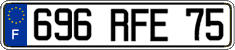 French license plate, FNI