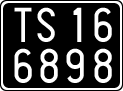 License plate of Italy, Cars (1927 year series)