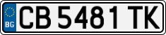 License plate of Bulgaria, Cars