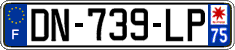 French license plate, SIV (ordinary)