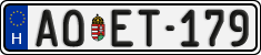 license plates of Hungary, Regular plates (2022)