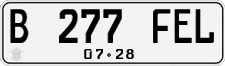 License plate of Indonesia, Regular plates