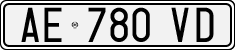 License plate of Italy, Cars (1994 year series)