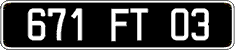 French license plate, FNI