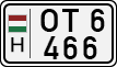 license plates of Hungary, Oldtimers (1990)