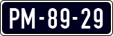 License plate of the Netherlands, Imported oldtimers (cars)