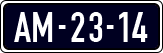 License plate of the Netherlands, Imported oldtimers (cars)