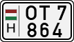 license plates of Hungary, Oldtimers (1990)