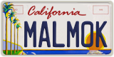 California, Vanity Plates