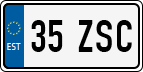 License plate of Estonia, Regular car plates (US-size)