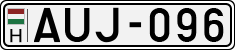 license plates of Hungary, Cars (1990)